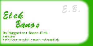 elek banos business card